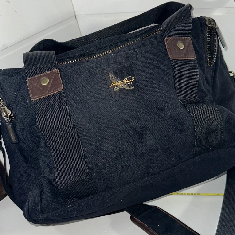 Vintage Eddie Bauer black duffel bag men or women